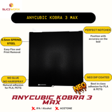 SLICEWORX Flex Dipped Plate Textured Spring Steel Sheet 430mmx430mm  Anycubic Kobra 3 Max and Elegoo Neptune 4 Max