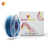 Sliceworx PLA Matte Gradient Filament 1.75 mm - Aquarius- Blue Purple Pink Gradient