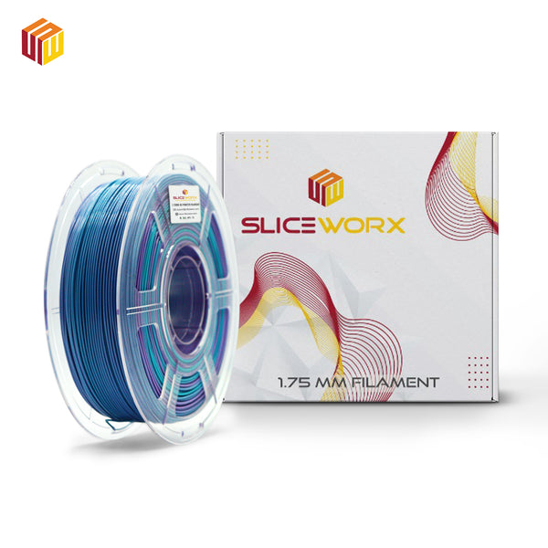 Sliceworx PLA Matte Gradient Filament 1.75 mm - Aquarius- Blue