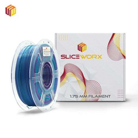Sliceworx PLA Matte Gradient Filament 1.75 mm - Aquarius- Blue Purple Pink Gradient