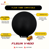 SLICEWORX Flex Dipped Plate Textured Spring Steel Sheet 309mm Round for FLSUN V400 3D Printer