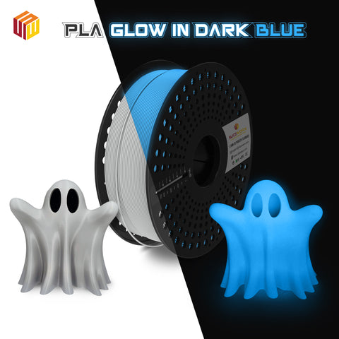 SLICEWORX - Lumi Series -BLUE Glow in Dark PLA Filament 1.75 mm for Bambulab and Creality K1 FDM Printers