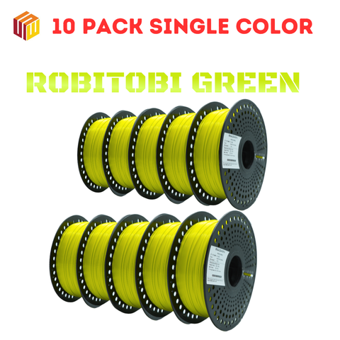 SLICEWORX - Robitobi Green 1.75 mm PLA Filament 10 PACK