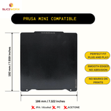 SLICEWORX Flex Dipped Textured Spring Steel Sheet 192x186 mm for Prusa Mini 3D Printer