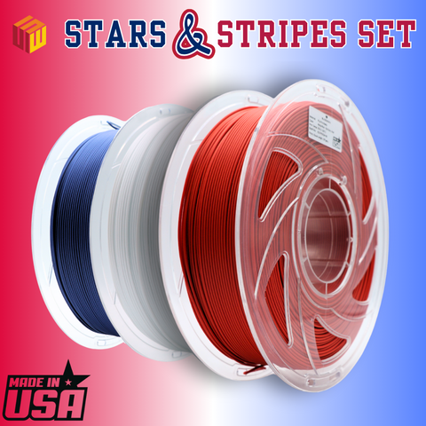 SliceWorx The Stars and Stripes PLA Set -3 Kgs Box of our Made in USA Limited Combination