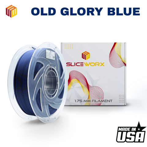 SLICEWORX - PLA Matte OLD GLORY BLUE Filament 1.75 mm for FDM Printers - MADE IN USA