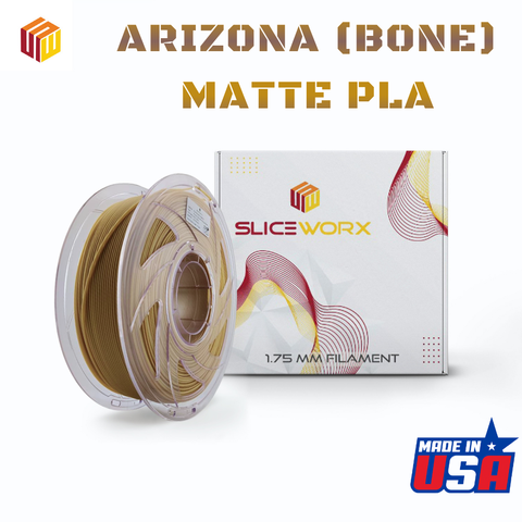 Sliceworx PLA Matte Gradient Filament 1.75 mm - Arizona-3 color gradient -Bone color