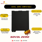 SLICEWORX Flex Dipped Plate Textured Spring Steel Sheet 172.5×162mm for Sovol Zero