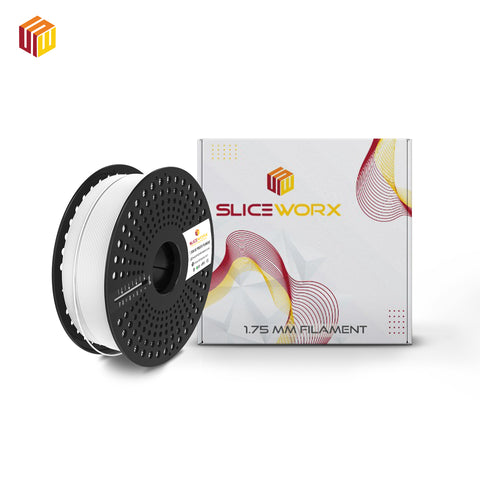 SLICEWORX - PLA Matte WHITE Filament 1.75 mm for FDM Printers