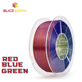 Sliceworx TriColor Coextrusion Silk PLA Filament -3 Variants-Fits Bambulab AMS