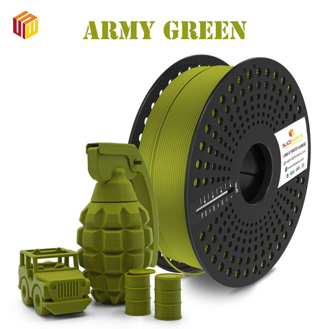 Sliceworx PLA Pro 3D Printer Filament 1.75 mm - ARMY GREEN