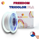 Sliceworx PLA TriColor Coextrusion Filament 1.75 mm - FREEDOM-3 color Co-Extruded