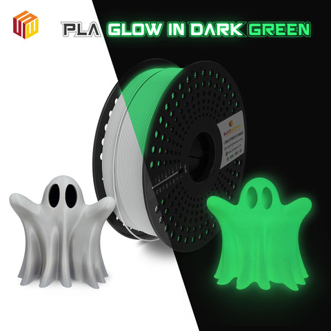 SLICEWORX - Lumi Series -Green Glow in Dark PLA Filament 1.75 mm for Bambulab and Creality K1 FDM Printers