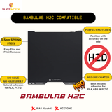 SLICEWORX Flex Dipped Plate Textured Spring Steel Sheet 335x346mm for Bambulab H2C  3D PRINTER