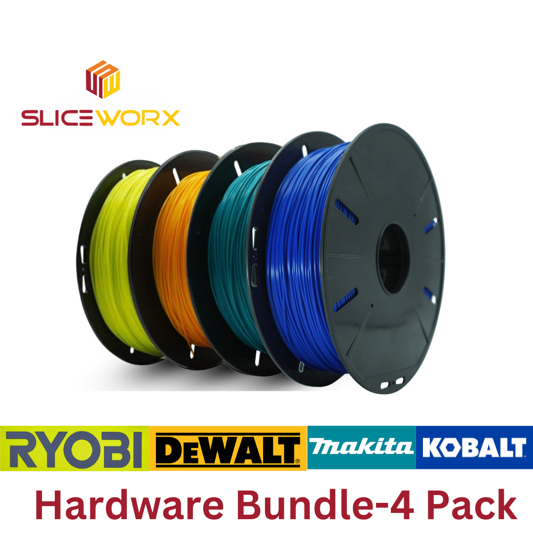 Premium PLA Filament Bundle Hardware 4-Pack -Robitobi Green, Vault