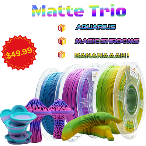 SliceWorx The Matte Trio-3 Kgs Combo Box of our Matte PLA Transition PLA -LIMITED EDITION