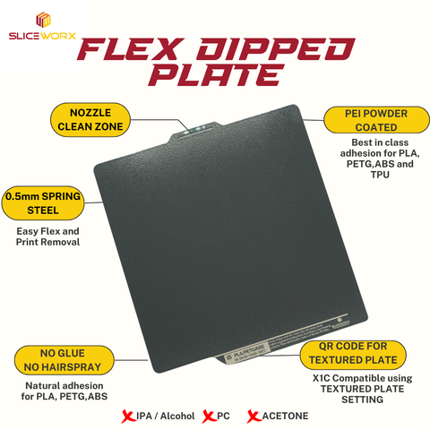 UNIXYZ PEI Build Plate For For Bambu Lab P1P P1S X1E X1 X1C X1-Carbon Combo, Double Sided Textured PEI Magnetic Spring Steel Buildplate 257mm
