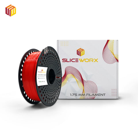 SLICEWORX Flexible  Series 1.75mm Filament - Red 95A TPU Filament for 3D Printers