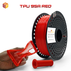 SLICEWORX Flexible Series 1.75mm Filament - Red 95A TPU Filament for 3