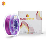 Sliceworx PLA Matte Gradient Filament 1.75 mm - MAGIC SHROOMS- Purple_Pink_Blue