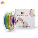 Sliceworx PLA Matte Gradient Filament 1.75 mm - Dreamy Rainbow-7 color gradient