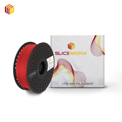 SLICEWORX - PLA Matte RED  Filament 1.75 mm for FDM Printers