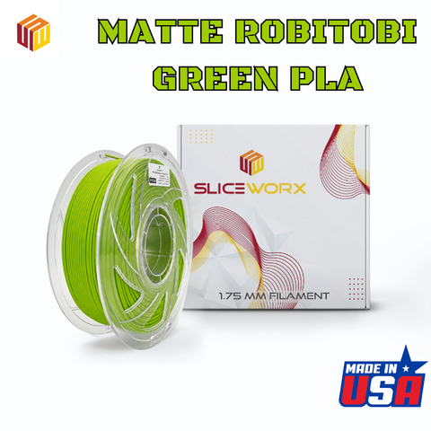 SLICEWORX - PLA ROBITOBI Green  Filament 1.75 mm for FDM Printers - MADE IN USA