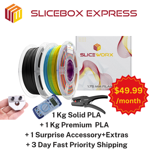 SLICEWORX Monthly Filament Subscriptions- SLICEBOX EXPRESS Box -US Only