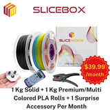 SLICEWORX Monthly Filament Subscriptions- SLICEBOX -US Only