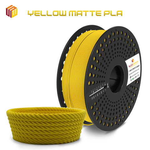 SLICEWORX - PLA Matte YELLOW Filament 1.75 mm for FDM Printers
