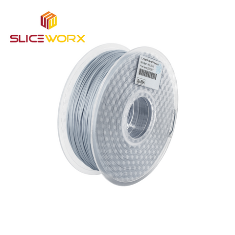 SLICEWORX - Ultra Silk -Super Silver 1.75 mm PLA Filament for FDM Printers